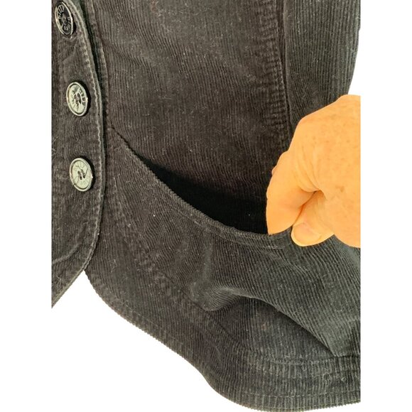 VTG 90s Women’s Billy Blues size L Jr black crop riding jacket blazer 6195 - Picture 4 of 10